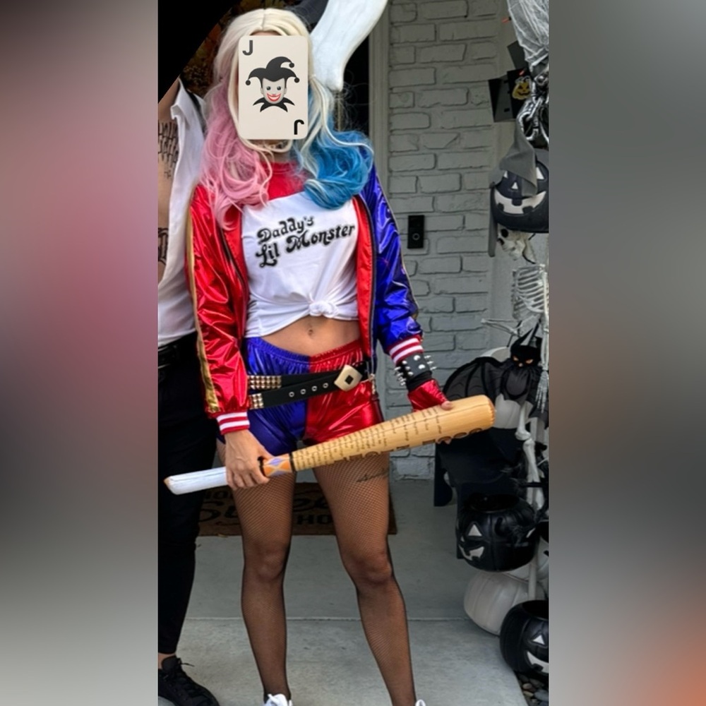 9 Piece Harley Quinn Halloween Costume